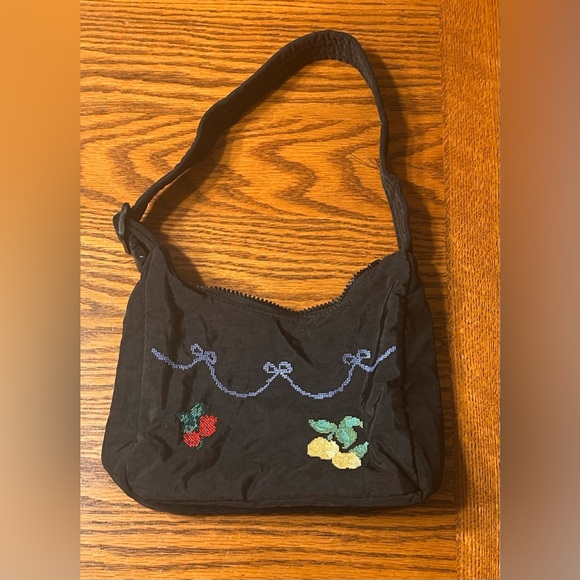 Black Nylon shoulder bag inspired baggu - Picture 3 of 5